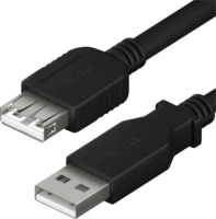 Yenkee YCU 014 BK USB Type-A apa - USB Type-A anya 2.0 Hosszabbító kábel - Fekete (1.5m)