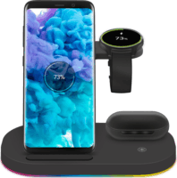 Yenkee YAC 5310 3in1 Vezeték nélküli töltő - Fekete (15W)