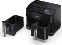 Sharp AF-GD82AE-B 2x4L Forrólevegős fritőz - Fekete