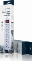 Gembird Power Cube Túlfeszültség védő elosztó 5 aljzatos 1.8m - Fehér