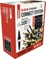 Emos D1CW02 CNT LED Kül-/beltéri fényfüzér 2.5m - Meleg fehér