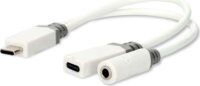 Nedis CCBW64922WT01 USB Type-C apa - USB Type-C / 3.5mm Jack anya Adapter