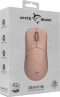 White Shark Graphene Vezetékes Gaming Egér - Rózsaszín