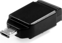 Verbatim 32GB Store 'n' Stay Nano USB 2.0 Pendrive + Adapter - Fekete