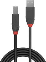 Lindy Anthra Line USB-A apa - USB-B apa 2.0 Nyomtató kábel - Fekete (10m)