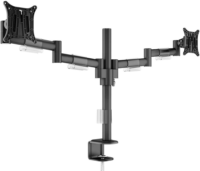 Multibrackets M VESA Deskmount Officeline Dual 15"-30" Asztali tartó kar - Fekete (2 kijelző)