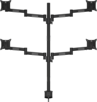 Multibrackets M VESA Deskmount Officeline Quad 15"-30" Asztali tartó kar - Fekete (4 kijelző)