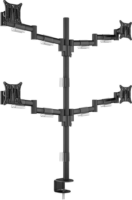 Multibrackets M VESA Deskmount Officeline Quad 15"-30" Asztali tartó kar - Fekete (4 kijelző)