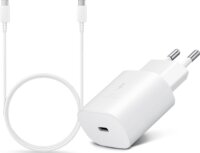 Samsung EP-TA800EWE USB Type-C Hálózati töltő + EP-DA705BWE USB Type-C kábel - Fehér (25W)