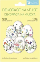 Tojásdíszítő fólia - Mezei virágok (12db)
