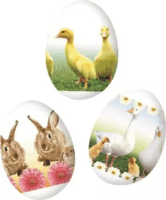 Tojásdíszítő fólia - Húsvéti állatok (12db)