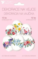 Tojásdíszítő fólia - Virágok (12db)