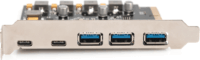 Digitus DS-30222 USB 3.1 Type C / USB 3.0 PCIe portbővítő