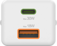 Hama 201992 Mini USB Type-C / USB Type-A Hálózati töltő - Fehér (30W)