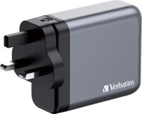 Verbatim GNC-140 GaN 3x USB-C / USB-A Hálózati Gyorstöltő Adapter 140W - Szürke