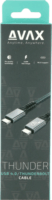 AVAX CB902 THUNDER Thunderbolt 4 apa - Thunderbolt 4 apa Adat és töltő kábel - Viharszürke (1m)