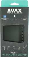 AVAX DC637 DESKY+ 4x USB Type-C GaN Hálózati töltő - Fekete (200W)