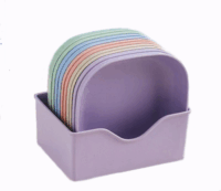 TOO KT-116 Műanyag tányér szett (10db/csomag) - Vegyes szín