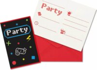 Gamer Party meghívó borítékkal - 6 db