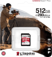 Kingston 512GB Canvas React Plus SDXC UHS-II CL10 Memóriakártya