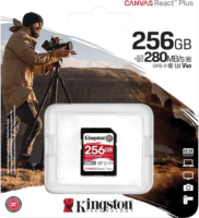 Kingston 256GB Canvas React Plus SDXC UHS-II CL10 Memóriakártya