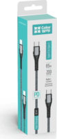ColorWay CW-CBPDCC039-GR USB Type-C apa - USB Type-C apa Adat és töltő kábel - Szürke (2m)