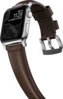 Nomad Traditional Band Apple Watch Bőri szíj 49/45/44m/42 mm - Ezüst/Barna
