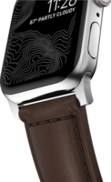 Nomad Traditional Band Apple Watch Bőri szíj 49/45/44m/42 mm - Ezüst/Barna