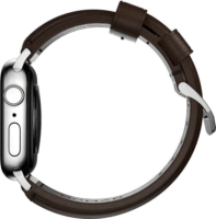 Nomad Traditional Band Apple Watch Bőri szíj 49/45/44m/42 mm - Ezüst/Barna