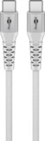 Goobay 70193 USB-C apa - USB-C apa 2.0 Adat és töltő kábel - Fehér (1m)