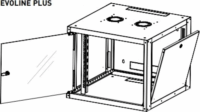 Legrand Evoline+ 19" Fali rack szekrény 16U 600x600mm - Fekete