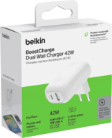Belkin BoostCharge USB Type-C / USB Type-A Hálózati töltő - Fehér (42W)