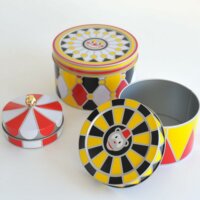 Alessi MW31S3 Cirkusz mintás tároló dobozkészlet (3 darabos)