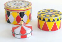 Alessi MW31S3 Cirkusz mintás tároló dobozkészlet (3 darabos)