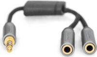 Digitus 510310 3.5mm Jack apa - 2x 3.5mm Jack anya Adapter