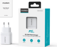 Choetech PD6052 USB Type-C / USB Type-A GaN Hálózati töltő - Fehér (35W)