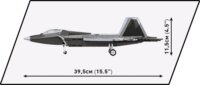 Cobi Blocks Armed Forces Lockheed F-22 Raptor repülő 695 darabos építőjáték