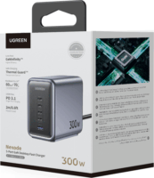 Ugreen Nexode 300W 4x USB-C/USB-A Hálózati töltő - Szürke (300W)