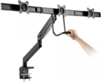 White Shark Rhamses III Gaming 17"-27" Monitor asztali tartó kar - Fekete (3 kijelző)