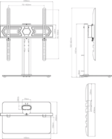 Stell SHO 4800 32"-55" LCD TV/Monitor asztali tartó - Fekete (1 Kijelző)