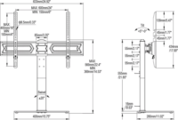 Stell SHO 4810 37"-70" LCD TV/Monitor asztali tartó - Fekete (1 Kijelző)