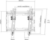 SBOX PLB-3422T-2 23" - 43" LCD TV fali tartó - Fekete