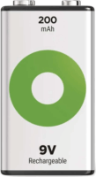 GP ReCyko 200mAh 9v NiMH 9V Tölthető elem (1db/csomag)