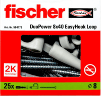 Fischer 564173 EasyHook kampó + DuoPower 8x40 tipli (25 db / csomag)