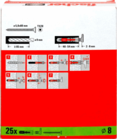 Fischer 564173 EasyHook kampó + DuoPower 8x40 tipli (25 db / csomag)