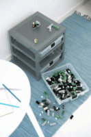 LEGO 3 fiókos tároló állvány - Szürke