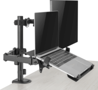 Sbox LCD-LM01-2 13"-27" Monitor asztali tartó kar - Fekete (2 kijelző)