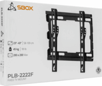 Sbox PLB-2222F-2 23"-43" LCD TV fali tartó - Fekete (1 kijelző)