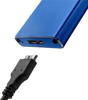 Qoltec 51833 M.2 USB 3.0 Külső SSD ház - Kék