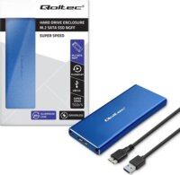 Qoltec 51833 M.2 USB 3.0 Külső SSD ház - Kék